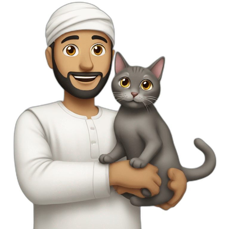 Muslim with a cat emoji