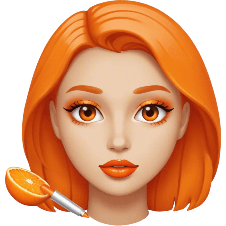 Orange lipgloss emoji