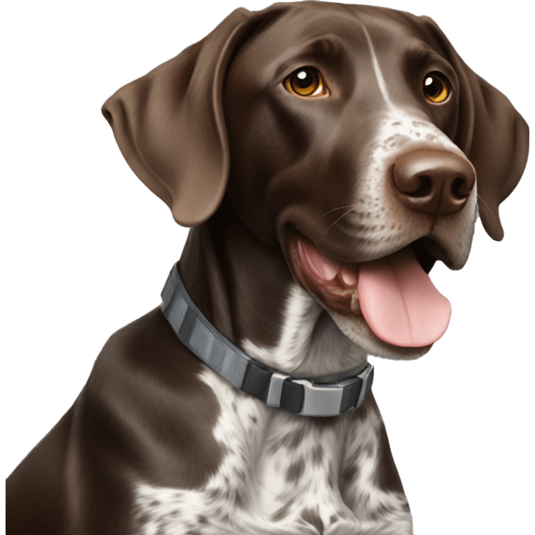 German shorthair celebrating emoji