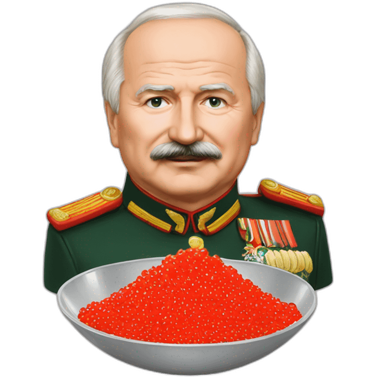 lukashenko with caviar emoji