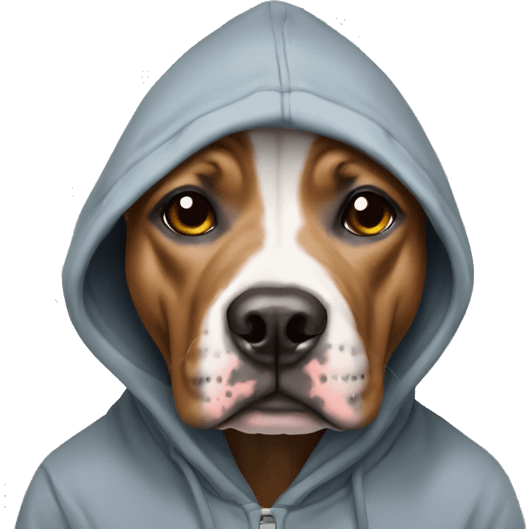 Staffy dog in hoodie  emoji