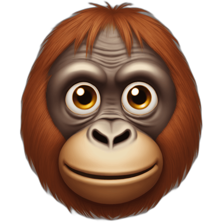 Slight-smirk-orangutan emoji