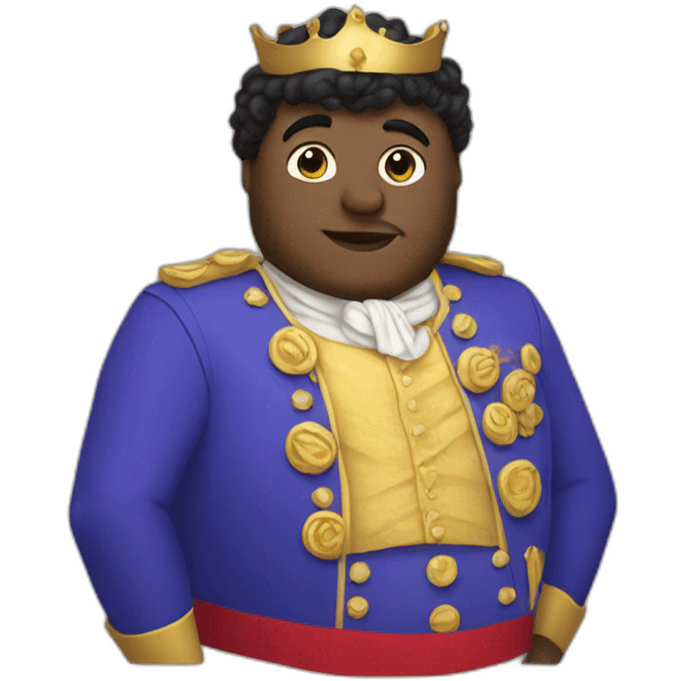 plus-sized man rocking a Jubilee costume emoji