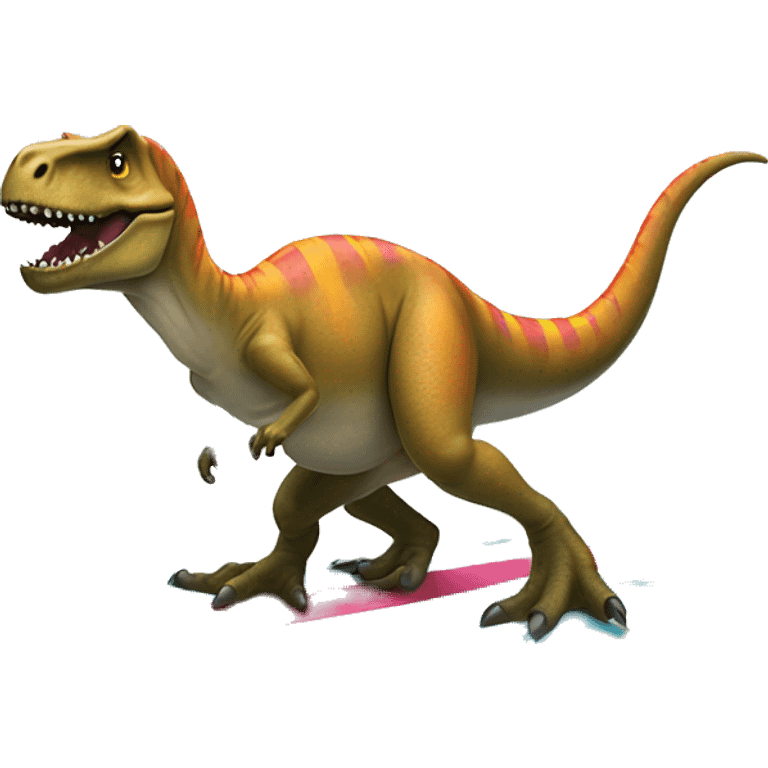 T-Rex on a surfboard emoji