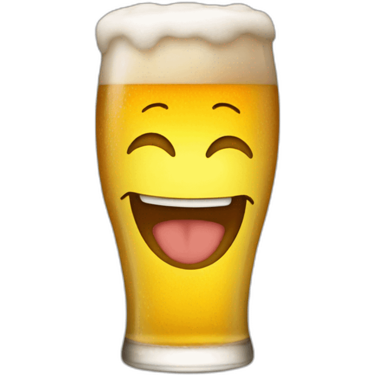 Beer smile emoji