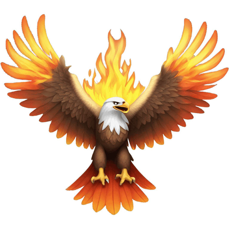 Burning eagle emoji