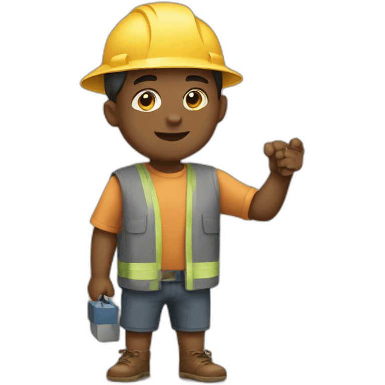 A boy work trading emoji