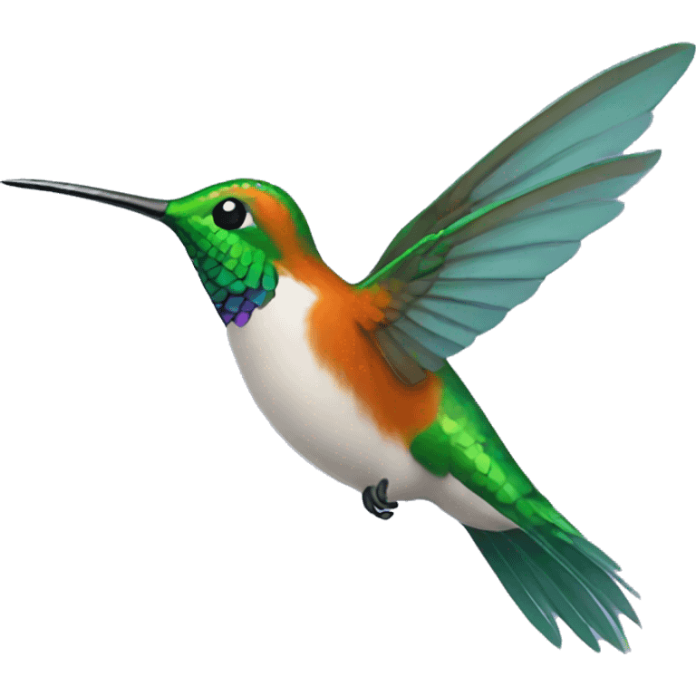 Hummingbird flying around  emoji