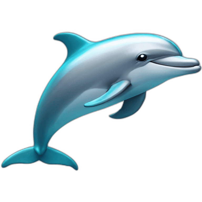 Dolphin with silver medal emoji