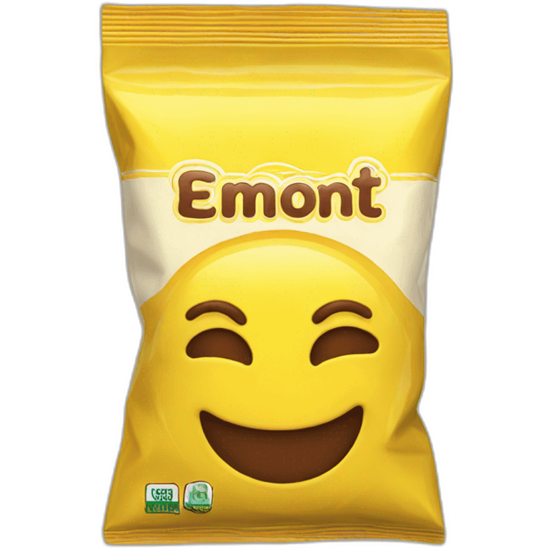 powder chocolate flavor - yellow bag emoji