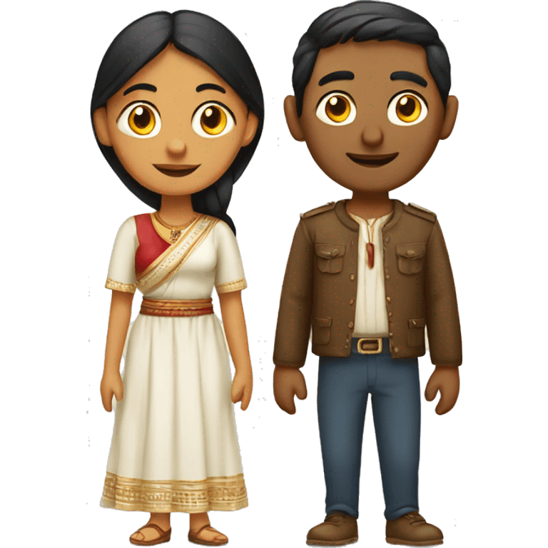 Couple Indian German  emoji