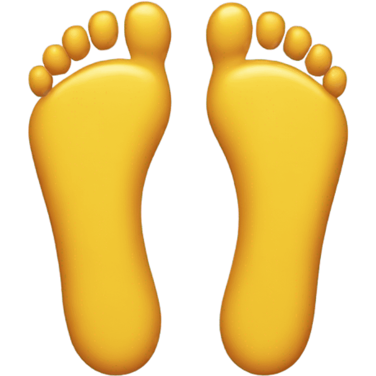 feet made of plastic in a shape of a macbook emoji