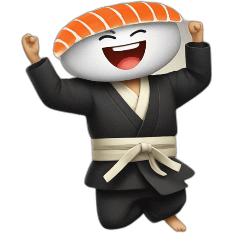 Dancing sushi emoji