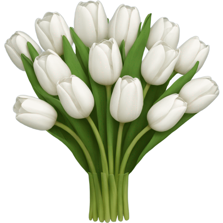 white tulip bouquet  emoji