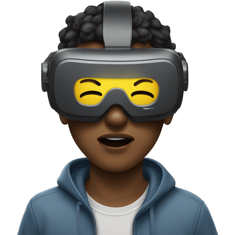 Crying with vr headset on emoji