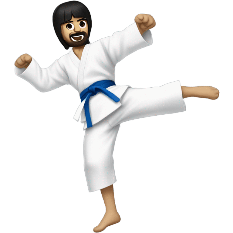 Taekwondo Jesus with no beard and black hair  emoji