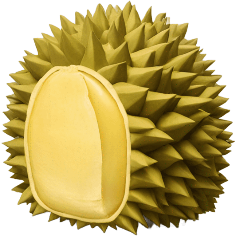 House made of durian flesh with durian skin outside emoji