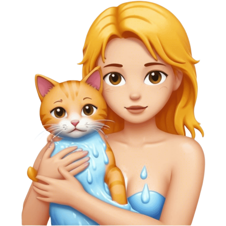 Women wet cat emoji