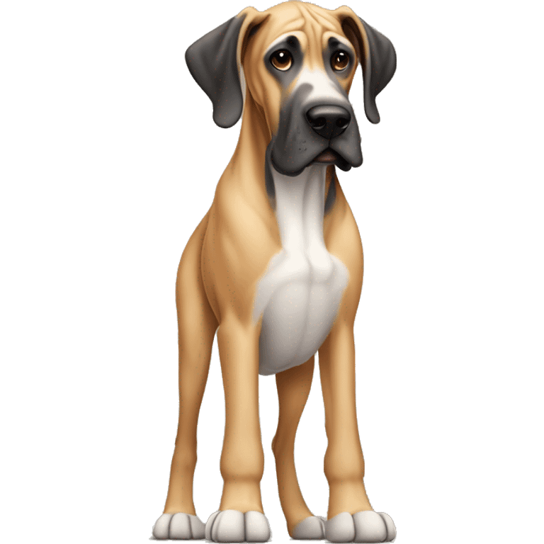 Great dane with a lot thin orangish tan and black stripes emoji