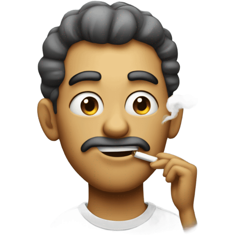 Emoji smoking emoji