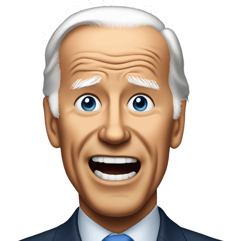 Biden staring with mouth open emoji