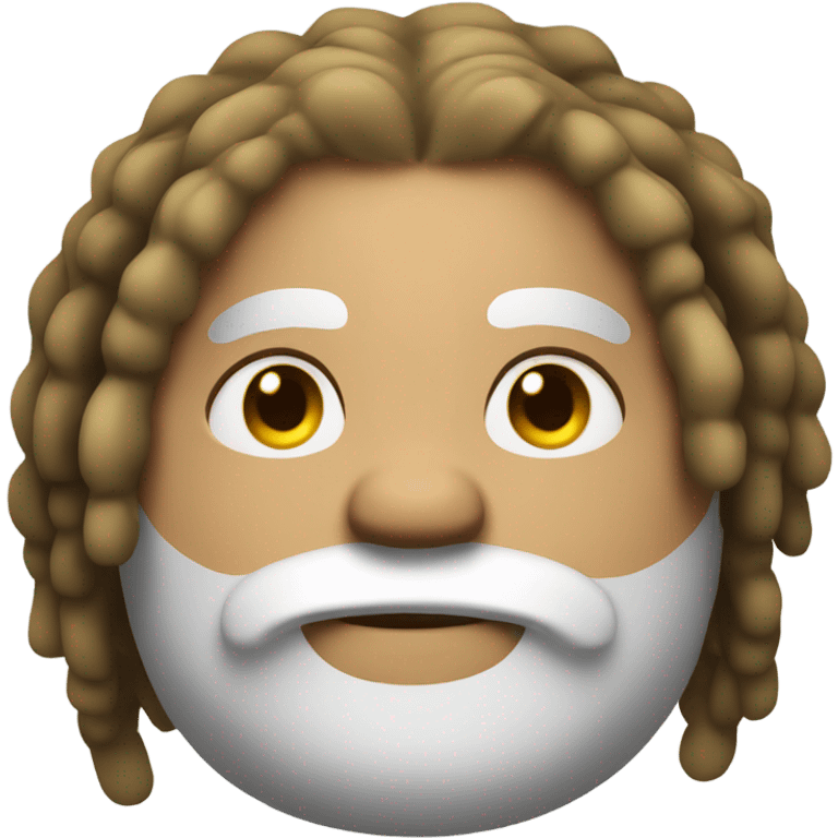 short fat tan man with black and blonde dreads emoji