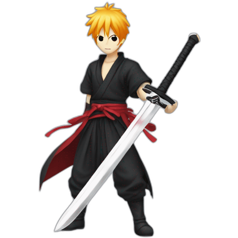 Ichigo Kurosaki with sword emoji