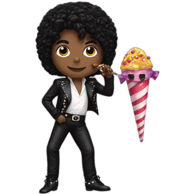 Michael jackson with candy emoji