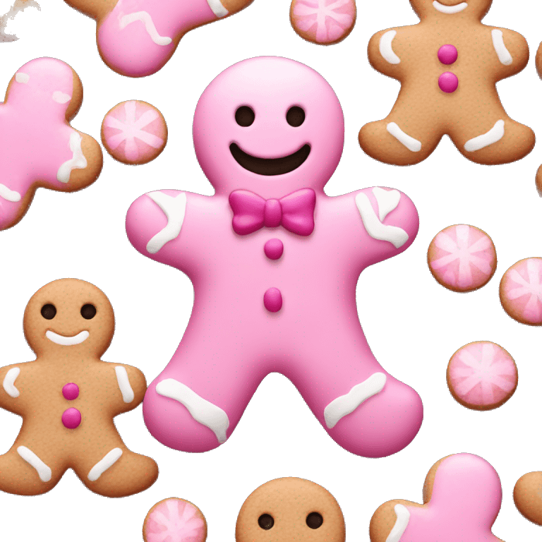 Pink gingerbread man  emoji