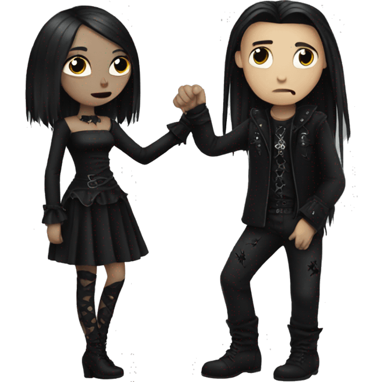 goth couple emoji