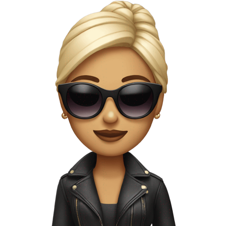 stylish girl with sunglasses emoji