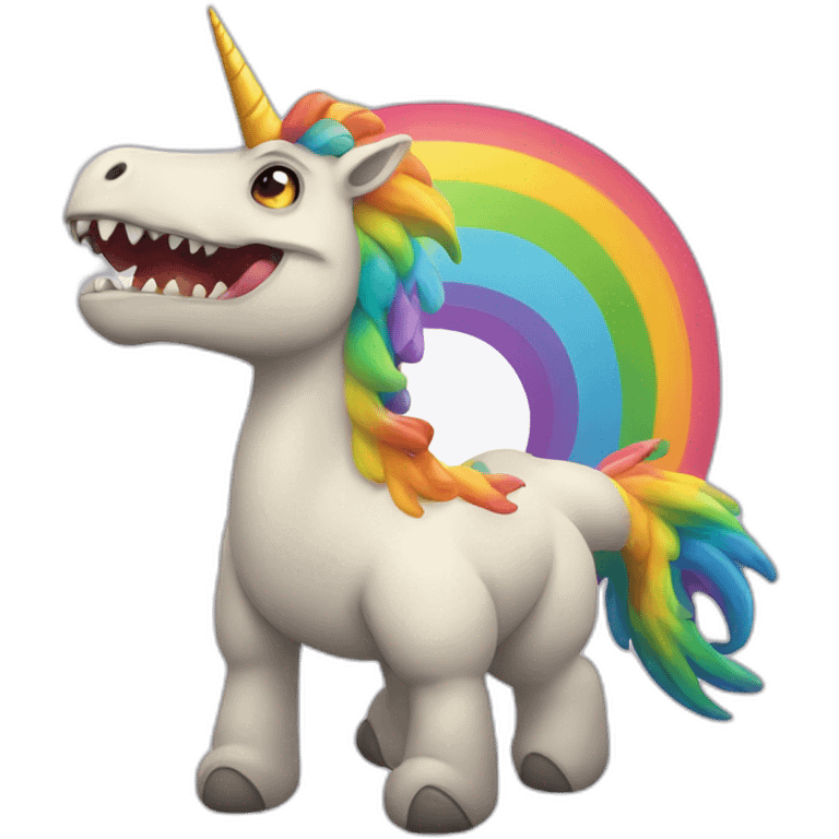 unicorn-tyrannosaurus-rainbow emoji