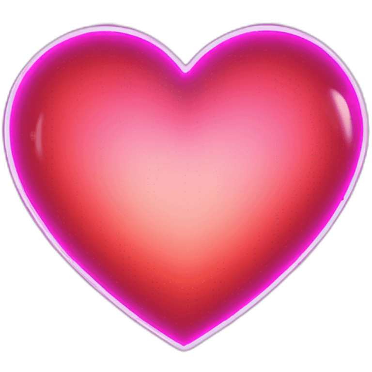 heart neon sign style emoji