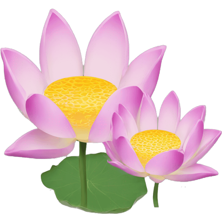 Two lotus flowers emoji