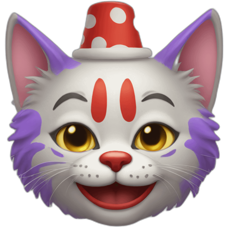 Cat clown emoji