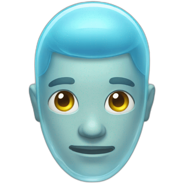 Electric bubble glass head emoji