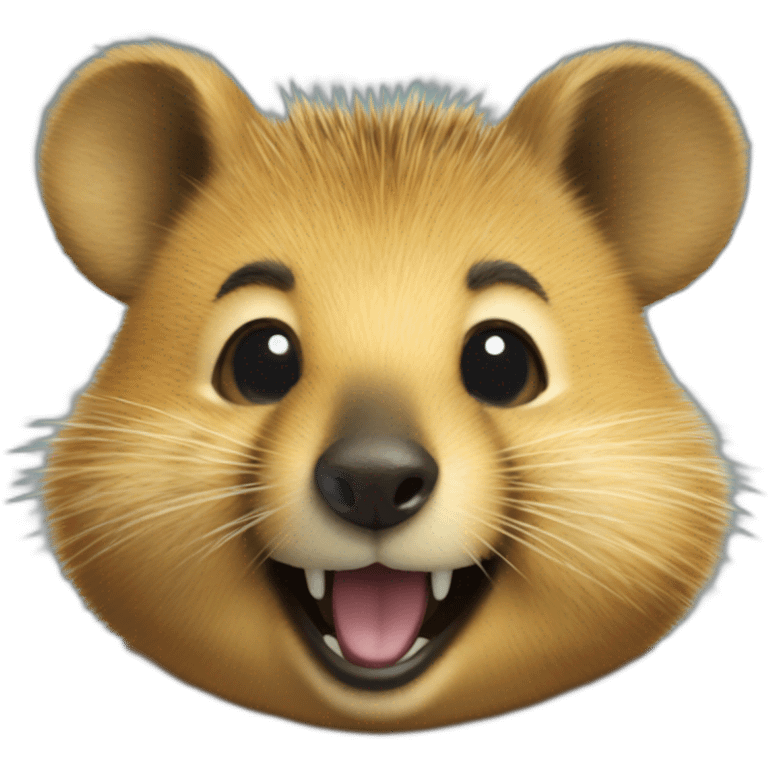 Quokka smile mustarch emoji