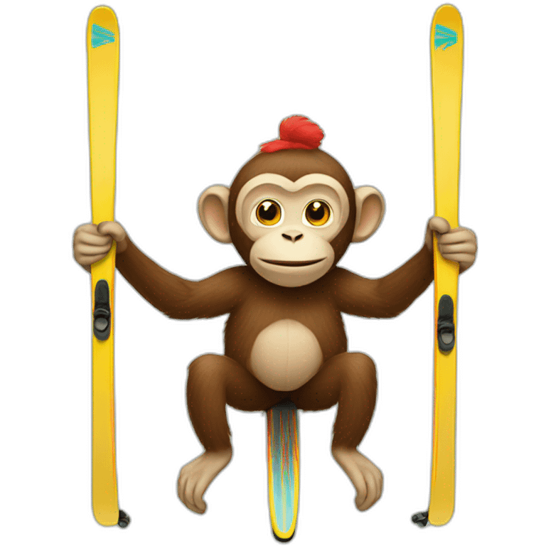 monkey ski emoji