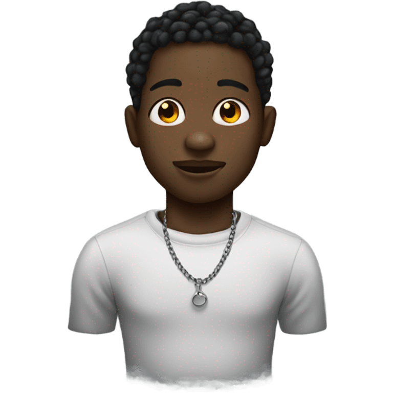 black boy with piercings emoji