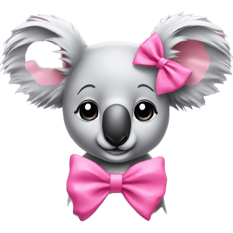 Koala with a pink bow on head  emoji