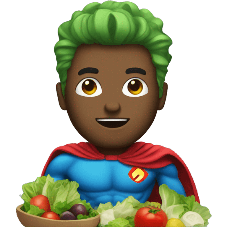 A salad superhero emoji