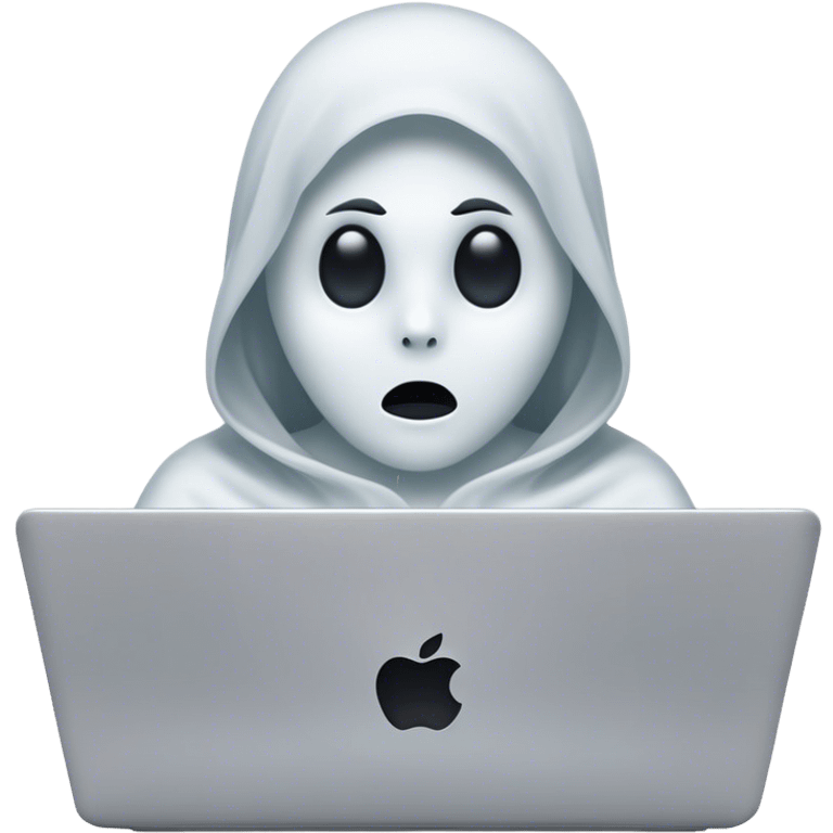 Ghosts on a laptop 
 emoji