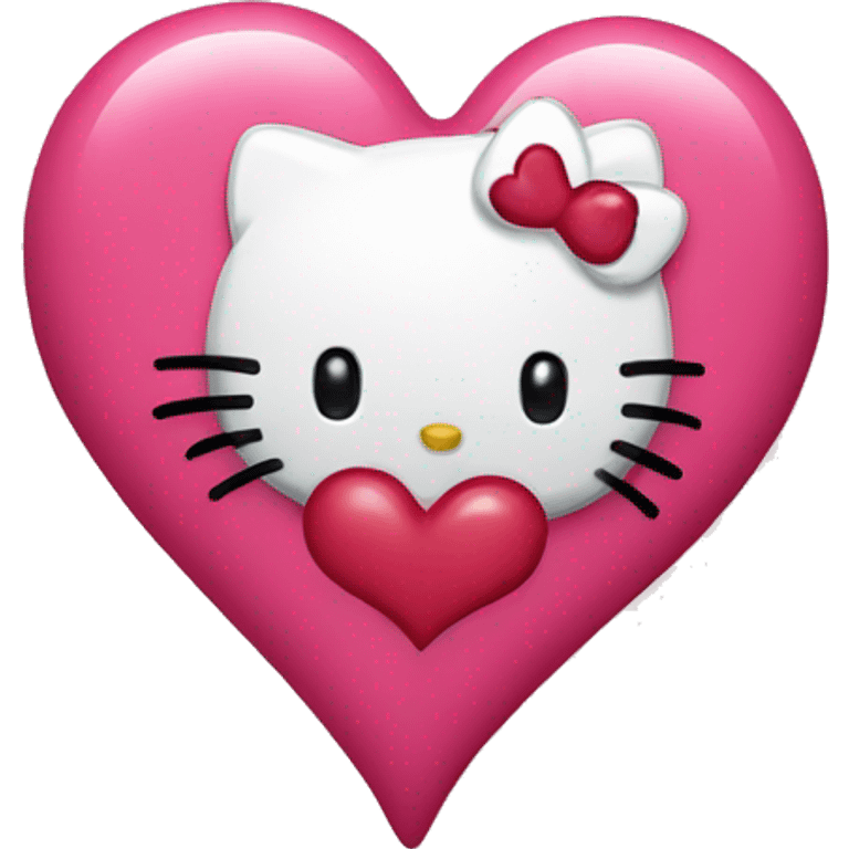 Hello kitty heart emoji