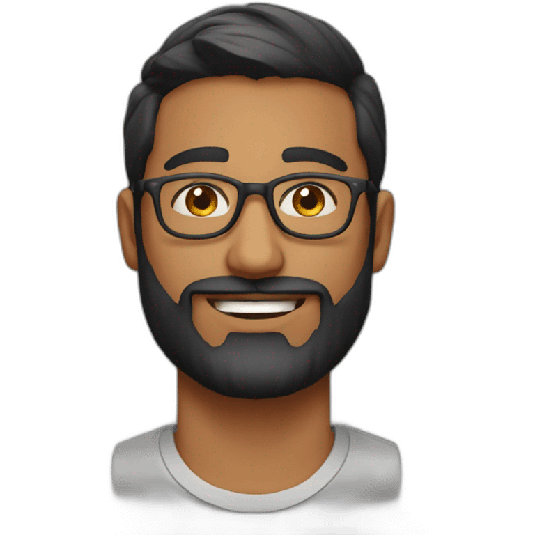 25YO Indian straight male with beard and specs emoji