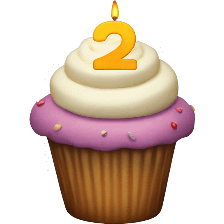 Cupcake with number 29 candle emoji