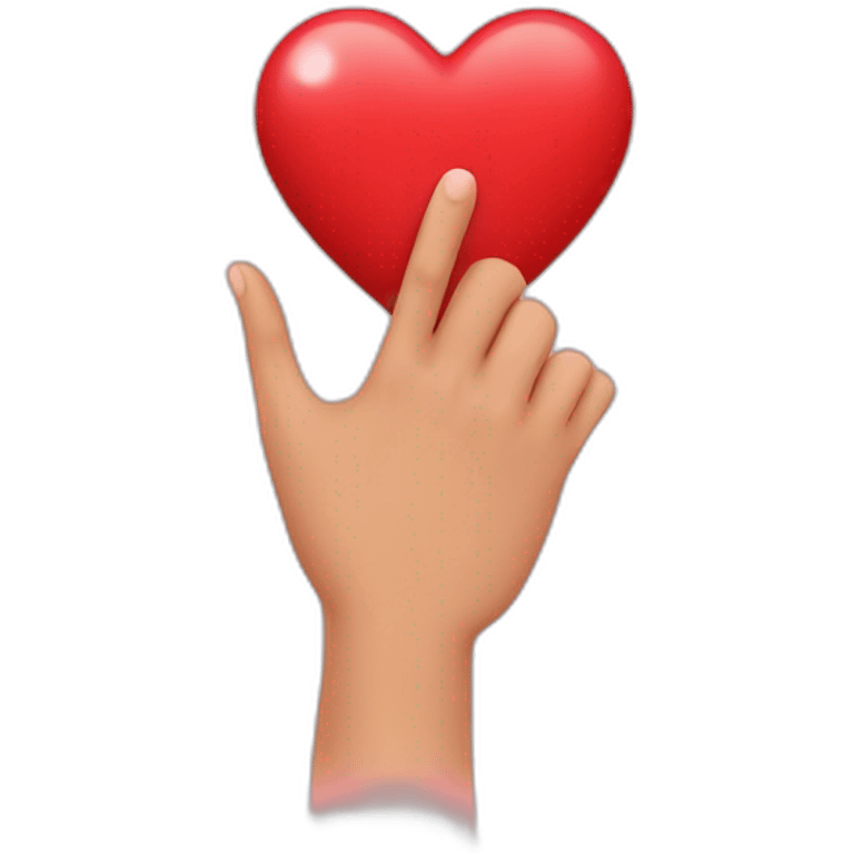 Showing heart in hand  emoji