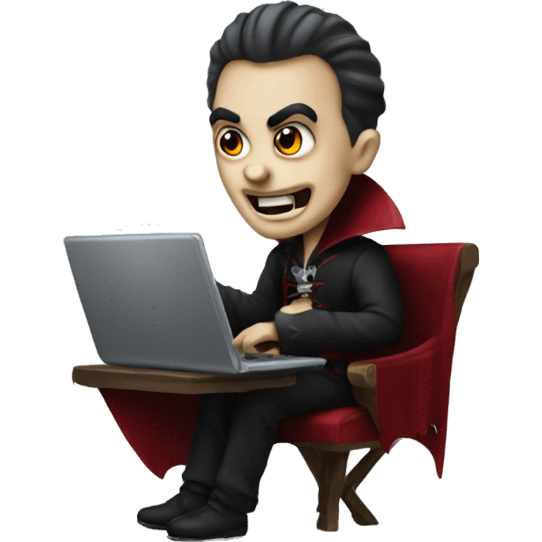 vampire with a laptop emoji