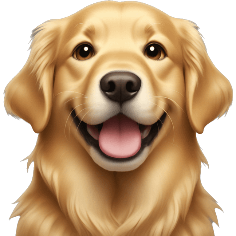 Golden retriever smiling emoji