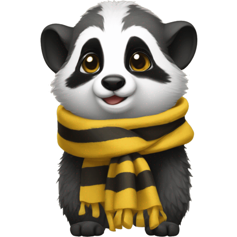 Hufflepuff cute badger with scarf emoji