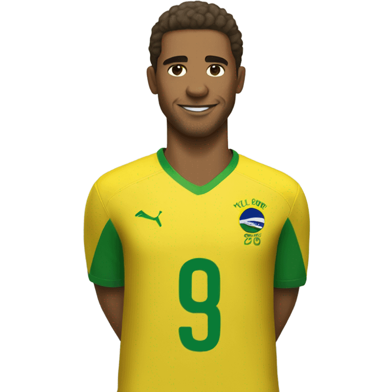 Brazilian soccer player wearing Kyle outta Jersey  emoji